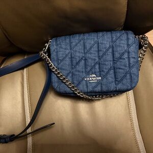 Coach Quinn Denim Quilted Crossbody Bag